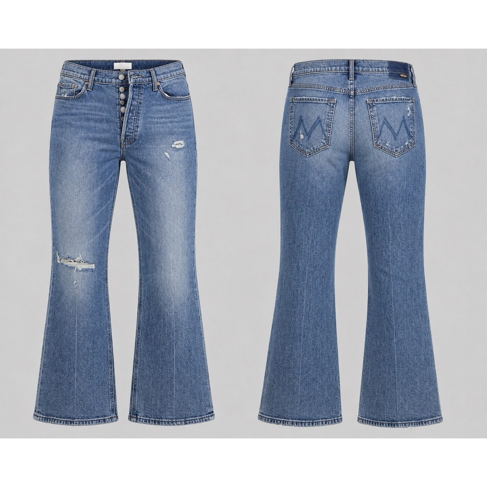 MOTHER SUPERIOR Jeans 32 The Tripper Flood Limited Edition Button Fly Flare NWT